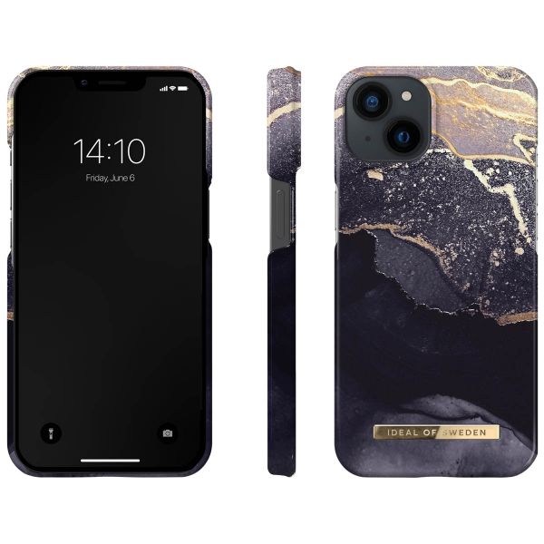 iDeal of Sweden Coque Fashion Apple iPhone 13 - Golden Twilight Marble