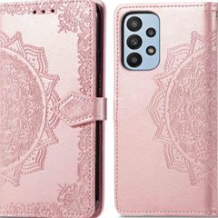 imoshion Etui de téléphone portefeuille Mandala Samsung Galaxy A23 (5G) - Rose Dorée