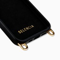 Selencia Coque arrière Rivièra avec MagSafe avec crochets amovibles Apple iPhone 15 - Velvet Black