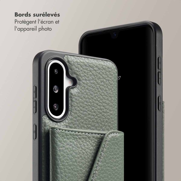 Selencia Coque à cordon avec porte-cartes enveloppe Sera Samsung Galaxy A36 / A56 - Sage Green