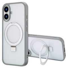 Accezz Coque Ring Stand avec MagSafe Apple iPhone 16 - Gris