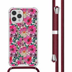 imoshion Coque Design avec cordon Apple iPhone 12 (Pro) - Flower Water