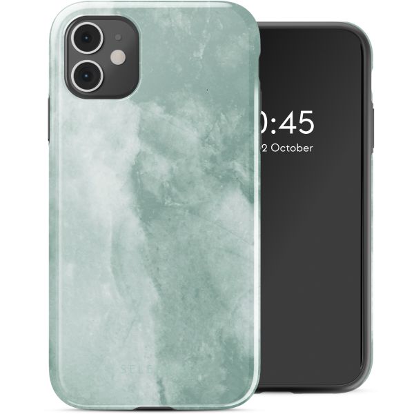 Selencia Coque arrière Vivid Apple iPhone 11 - Marble Grayed Jade