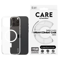 CARE by PanzerGlass Coque Urban Combat MagSafe iPhone 16 Pro Max - Transparent / Blanc