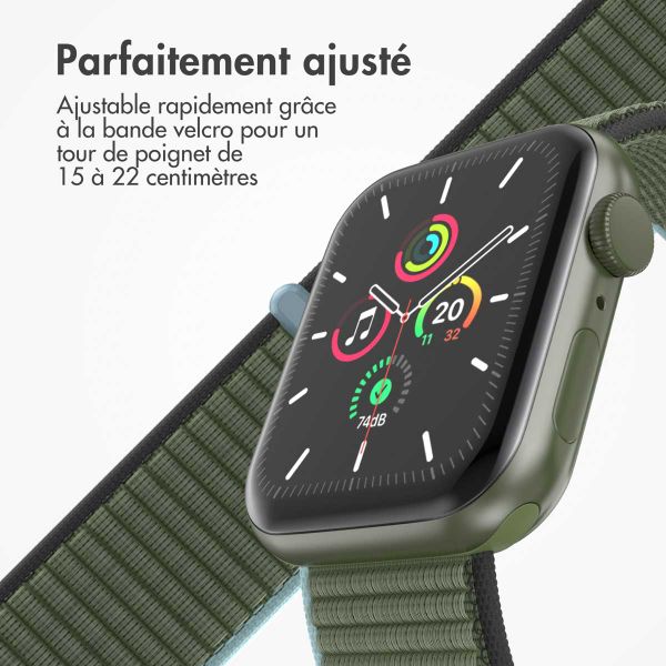 imoshion Bracelet en nylon⁺ Apple Watch Series 1 á 10 / SE / Ultra (2) (44/45/46/49 mm) - Dark Olive