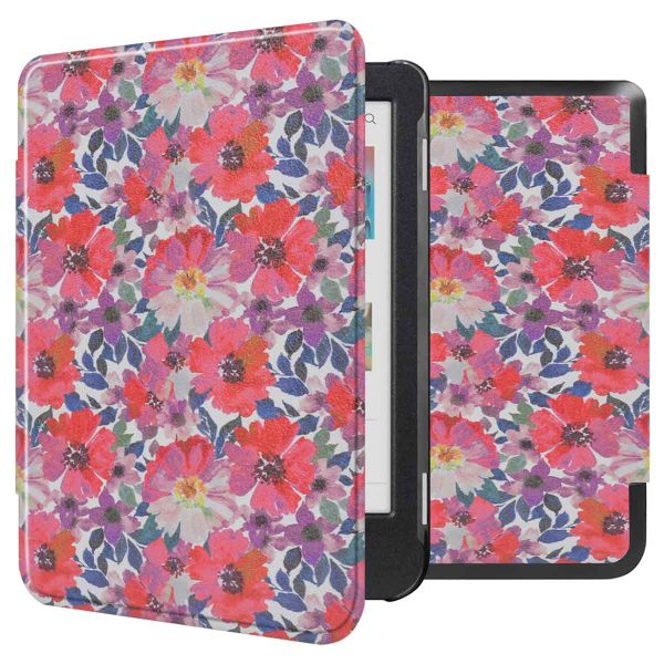 imoshion Design Slim Hard Sleepcover Kobo Clara Colour / Kobo Clara BW - Flower Watercolor