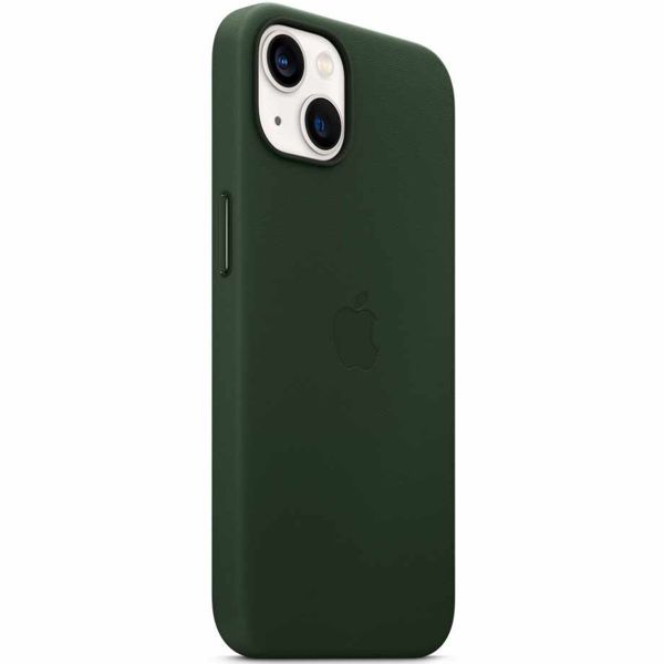 Apple Coque Leather MagSafe iPhone 13 - Sequoia Green