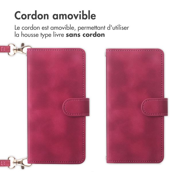 imoshion Etui de téléphone portefeuille avec cordon Samsung Galaxy S21 FE - Rouge