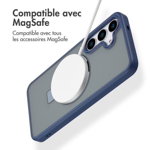 Accezz Coque Ring Stand avec MagSafe Samsung Galaxy S25 Plus - Blue