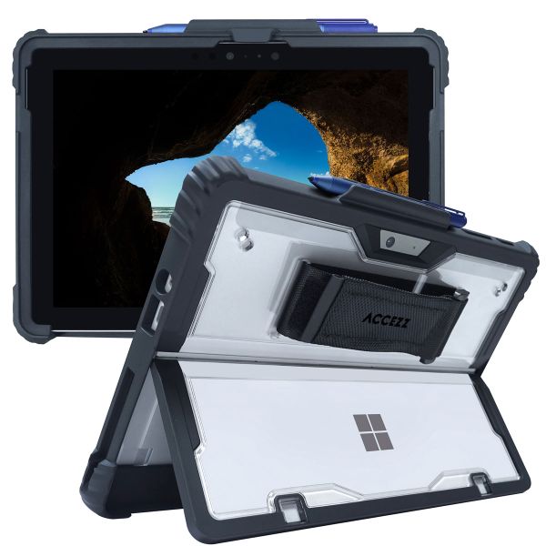 Accezz Coque Rugged avec support Microsoft Surface Go / Go 2 / Go 3 / Go 4 - Noir
