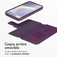 Accezz Étui de téléphone portefeuille en cuir 2-en-1 avec MagSafe Samsung Galaxy S24 Plus - Heath Purple