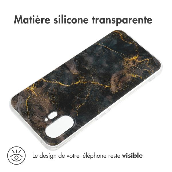 imoshion Coque Design Nothing Phone (2) - Black Marble