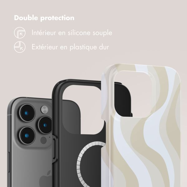 Selencia Coque arrière Vivid avec MagSafe Apple iPhone 15 Pro Max - Desert Waves Beige