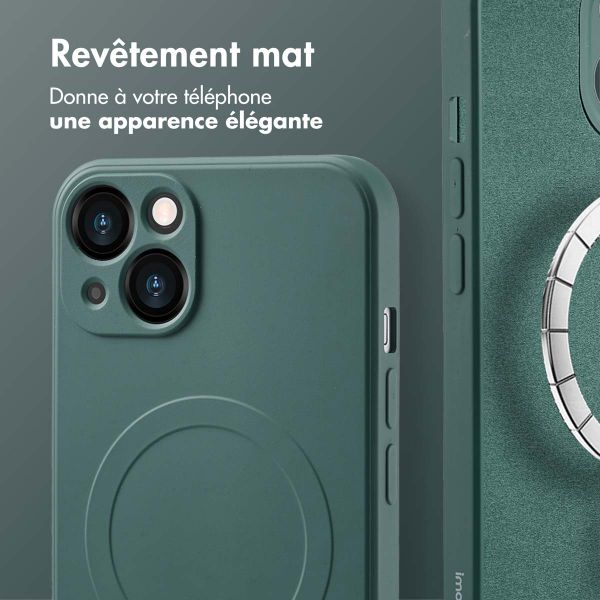 imoshion Coque Couleur avec MagSafe Apple iPhone 13 - Vert foncé