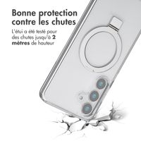 Accezz Coque Ring Stand avec MagSafe Samsung Galaxy S25 Plus - Transparent