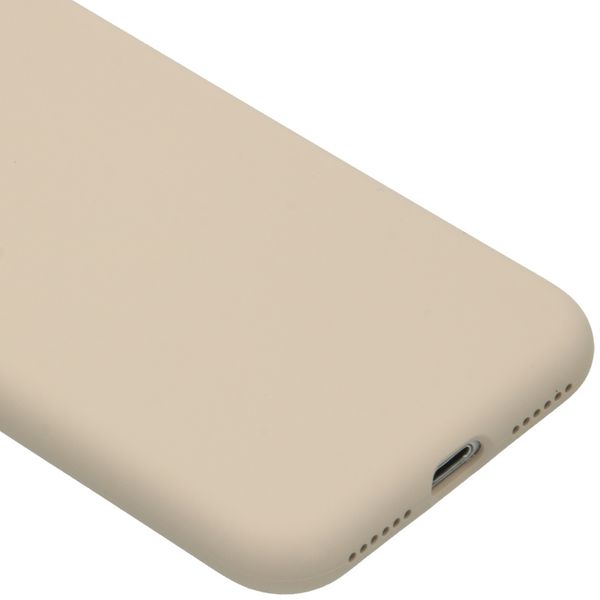 Accezz Coque Liquid Silicone Apple iPhone SE (2022 / 2020) / 8 / 7 - Stone