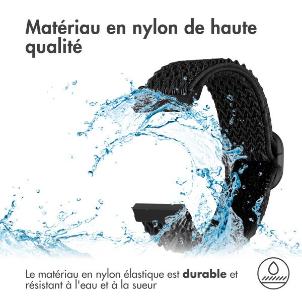 imoshion Bracelet en nylon élastique  - Connexion universelle 18 mm - Noir