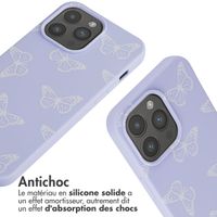imoshion Coque design en silicone avec cordon Apple iPhone 15 Pro Max - Butterfly