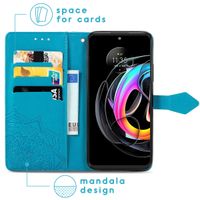 imoshion Etui de téléphone portefeuille Mandala Motorola Moto Edge 20 Lite - Turquoise