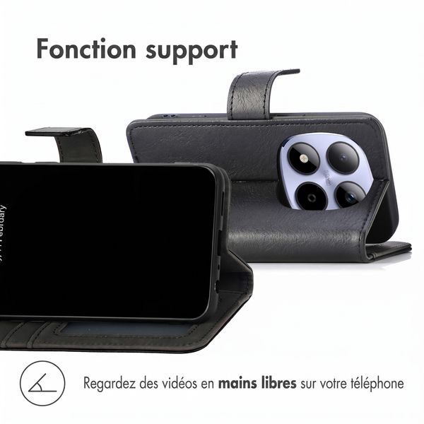 imoshion Étui de télephone portefeuille de luxe Xiaomi Redmi Note 15 Pro (4G) - Noir