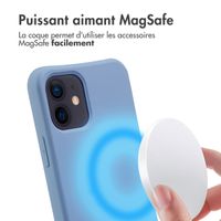imoshion Coque arrière Color avec cordon amovible et MagSafe Apple iPhone 12 (Pro) - Ash Blue