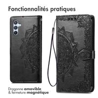 imoshion Etui de téléphone portefeuille Mandala Samsung Galaxy A34 (5G) - Noir