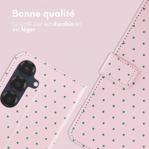 imoshion Étui de télephone portefeuille Design Samsung Galaxy S25 - Happy Dots