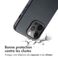 Accezz Coque arrière en cuir avec MagSafe iPhone 13 Pro - Onyx Black