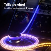 imoshion Câble de charge rapide lumineux RGB - USB-C vers Lightning - 1 mètre