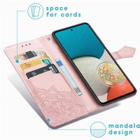 imoshion Etui de téléphone portefeuille Mandala Samsung Galaxy A53 - Rose Champagne