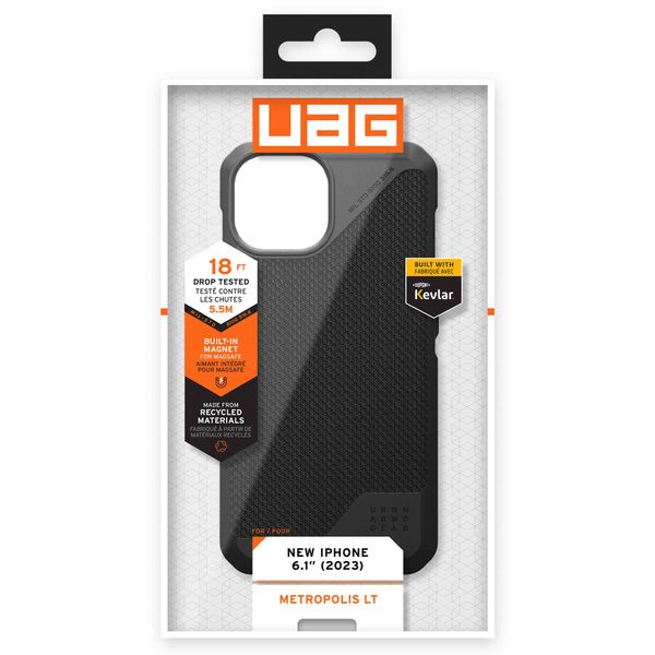 UAG Coque Metropolis LT MagSafe Apple iPhone 15 - Noir