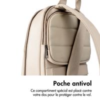 Accezz Leather Sac à dos ordinateur 16 pouces - Beige