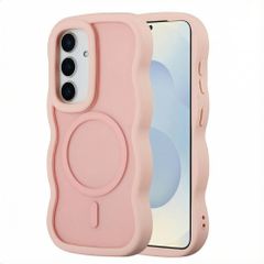 Selencia Coque arrière Wavy avec MagSafe Samsung Galaxy S24 / S25 - Soft Pink