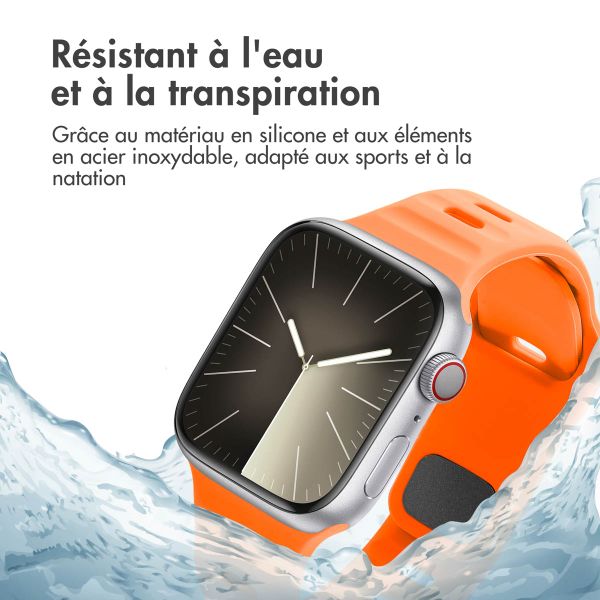 imoshion Bracelet en silicone Active Sport Apple Watch Series 1-10 / SE / Ultra (2) (44/45/46/49 mm) - Orange