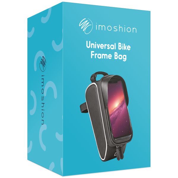 imoshion Support de téléphone pour vélo - Avec pochette - Universel - Cadre de vélo - Noir