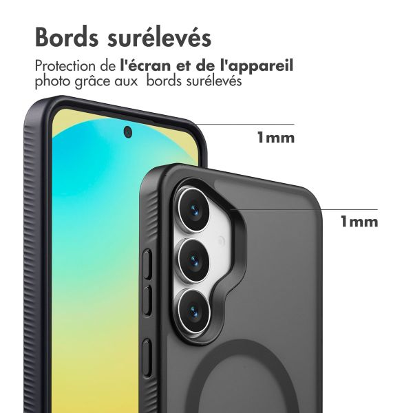 Accezz Coque Givrée Robuste avec MagSafe Samsung Galaxy S25 FE - Noir