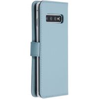 Selencia Étui portefeuille en cuir véritable Samsung Galaxy S10 - Air Blue