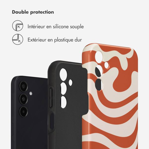 Selencia Coque arrière Vivid Tough Samsung Galaxy A15 (5G/4G) - Dream Swirl Orange