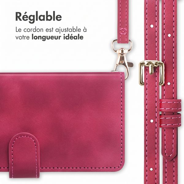 imoshion Etui de télephone portefeuille avec cordon Motorola Edge 70 Fusion - Rouge