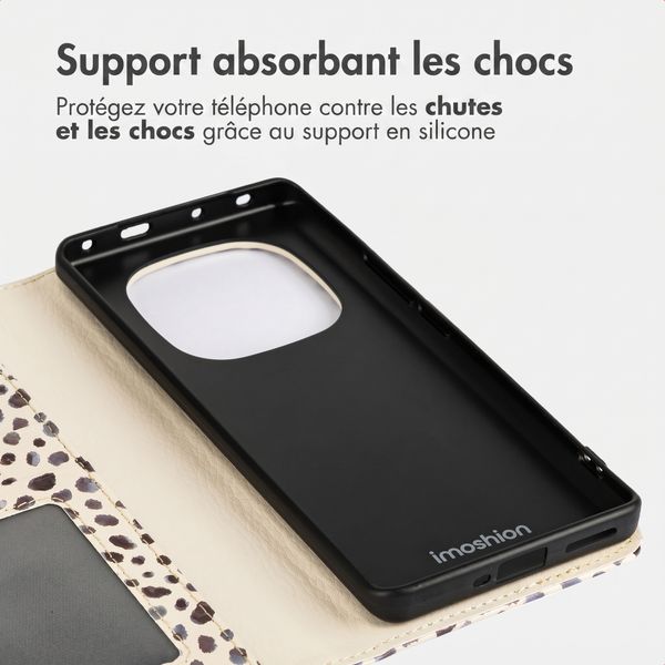 imoshion Étui de télephone portefeuille Design Xiaomi Redmi Note 14 Pro Plus (5G) - Black And White Dots