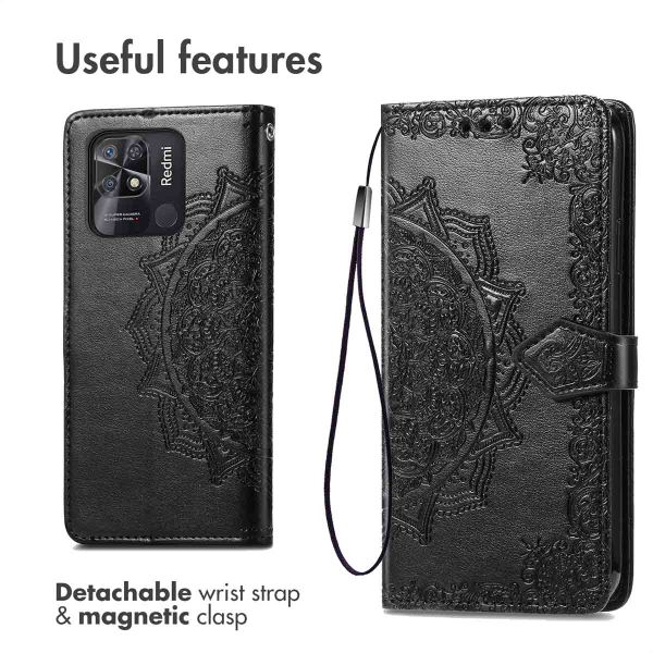imoshion Etui de télephone Mandala Xiaomi Redmi 10C - Noir