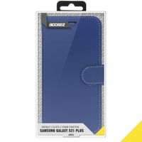 Accezz Étui de téléphone Wallet Galaxy S21 Plus - Bleu foncé