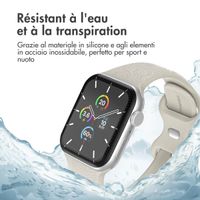 imoshion Bracelet en silicone gravé Apple Watch Series 1-9 / SE (38/40/41 mm) | Series 10 (42 mm) - Lumière Stellaire