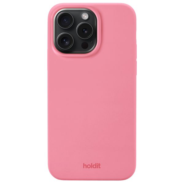 Holdit Coque Silicone iPhone 15 Pro Max Rouge - Pink