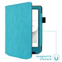 imoshion Étui de liseuse portefeuille en cuir végan Pocketbook Verse / Verse Pro / Verse Pro Color / Vivlio Light / Light HD - Bleu clair