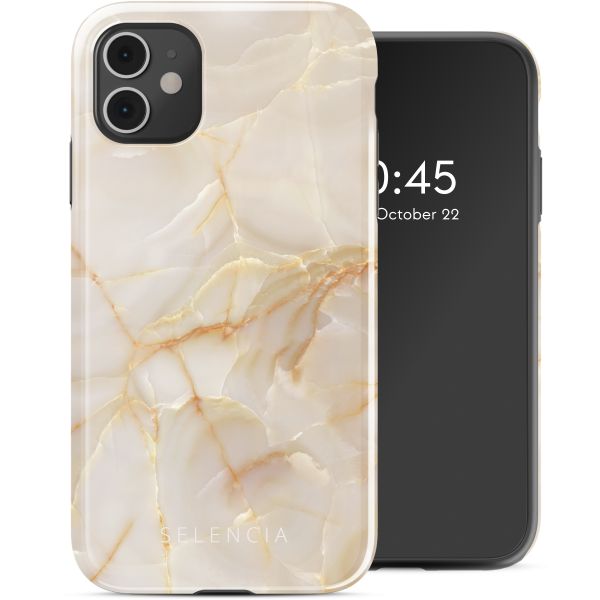 Selencia Coque arrière Vivid Tough iPhone 11 - Golden Beige Marble