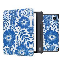 imoshion Design Slim Hard Sleepcover avec support Kobo Libra H2O - Flower Tile