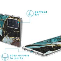 imoshion Coque Design Samsung Galaxy A51 - Marbre - Bleu