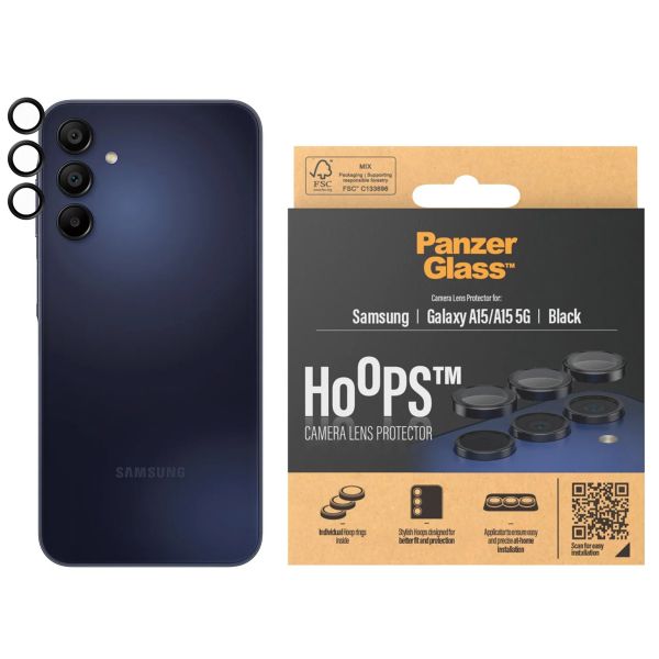 PanzerGlass Protection Caméra Hoops Optic Rings Samsung Galaxy A15 (5G) - Black