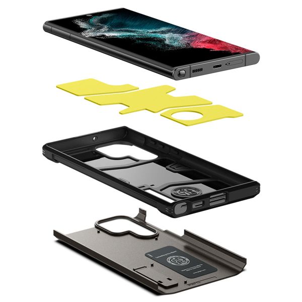 Spigen Coque Tough Armor Samsung Galaxy S22 Ultra - Gunmetal